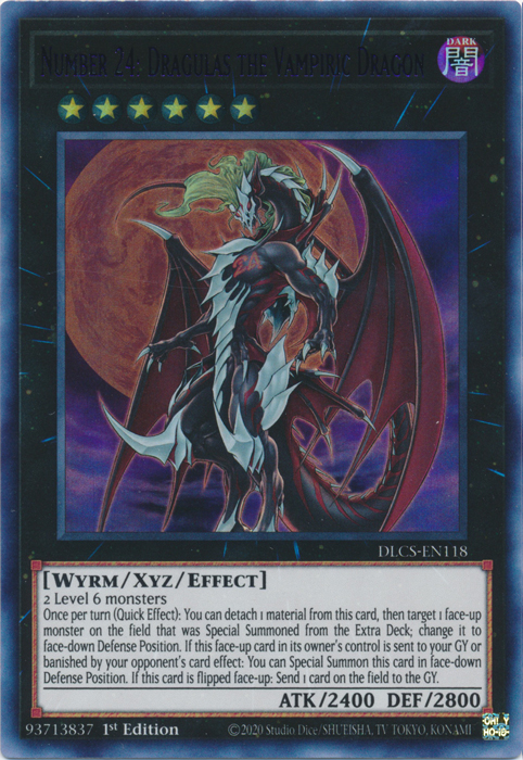 Number 24: Dragulas the Vampiric Dragon (Purple) [DLCS-EN118] Ultra Rare | Cracking-Singles