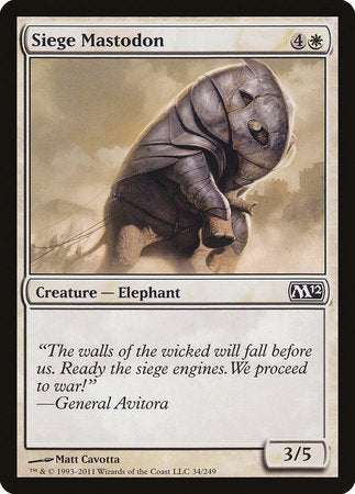 Siege Mastodon [Magic 2012] | Cracking-Singles