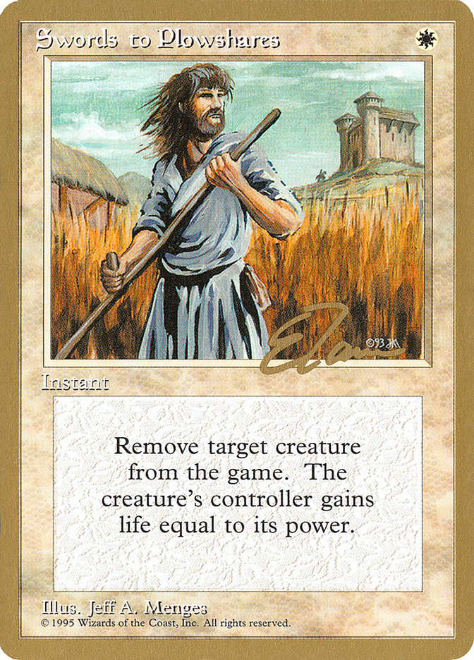 Swords to Plowshares (Eric Tam) [Pro Tour Collector Set] | Cracking-Singles