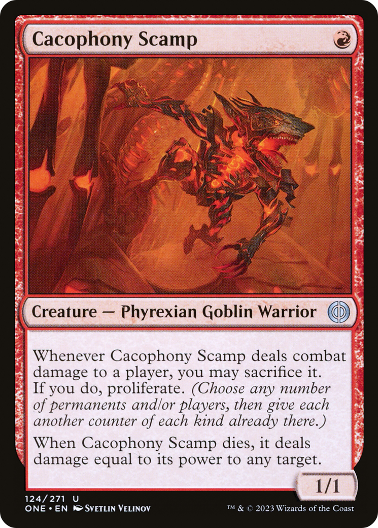 Cacophony Scamp [Phyrexia: All Will Be One] | Cracking-Singles