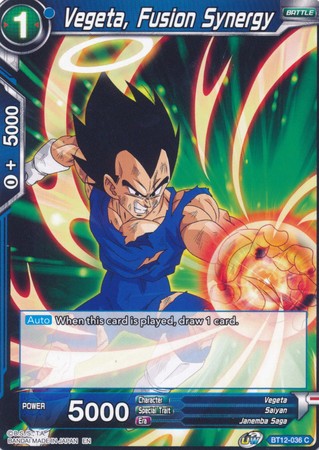 Vegeta, Fusion Synergy [BT12-036] | Cracking-Singles