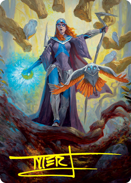 Kasmina, Enigma Sage Art Card (Gold-Stamped Signature) [Strixhaven: School of Mages Art Series] | Cracking-Singles