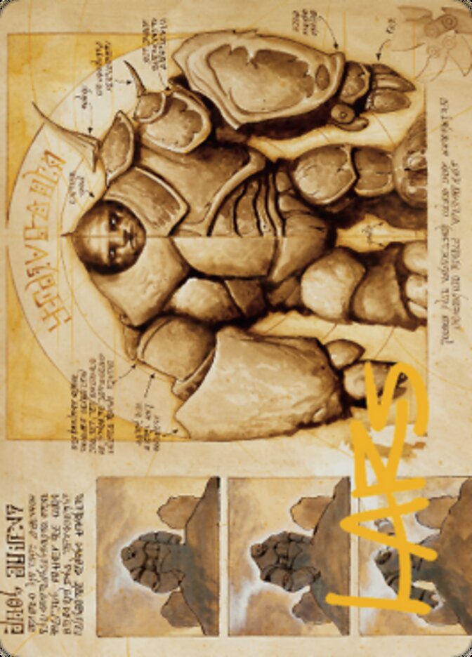 Precursor Golem Art Card (Gold-Stamped Signature) [The Brothers' War Art Series] | Cracking-Singles