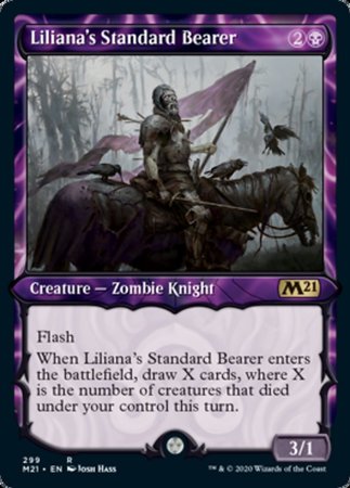Liliana's Standard Bearer (Showcase) [Core Set 2021] | Cracking-Singles