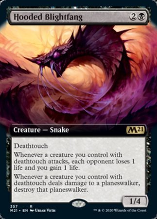 Hooded Blightfang (Extended Art) [Core Set 2021] | Cracking-Singles