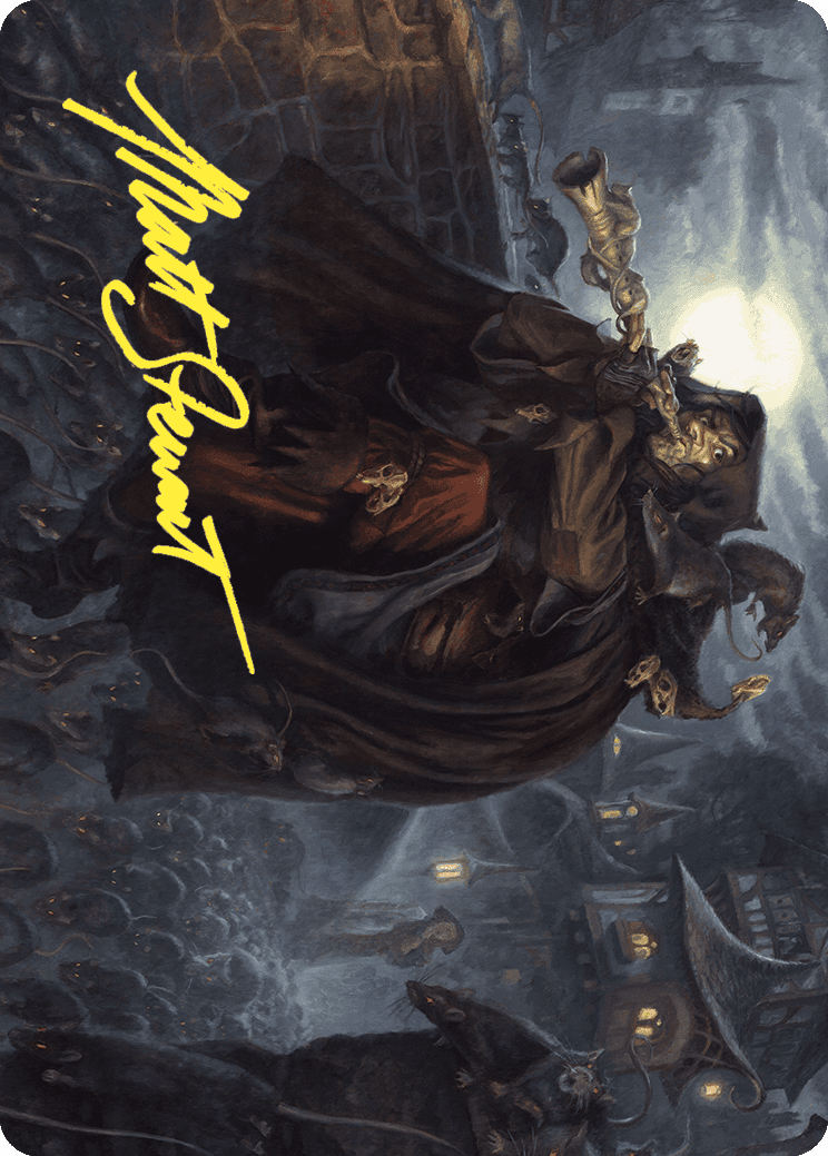 Totentanz, Swarm Piper Art Card (Gold-Stamped Signature) [Wilds of Eldraine Art Series] | Cracking-Singles