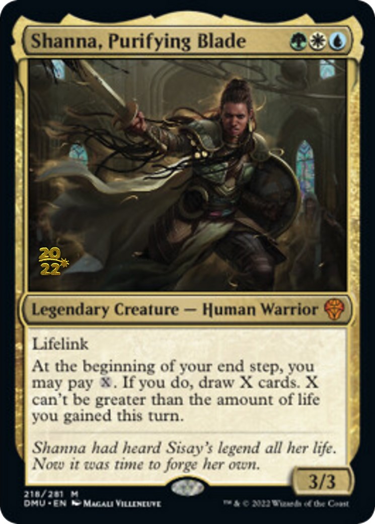 Shanna, Purifying Blade [Dominaria United Prerelease Promos] | Cracking-Singles