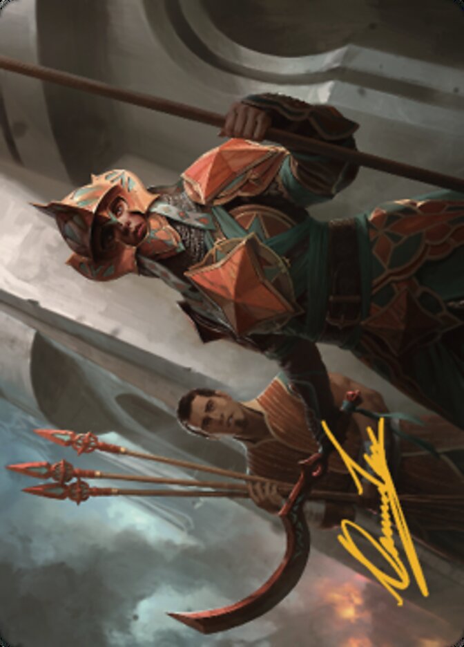 Siege Veteran Art Card (Gold-Stamped Signature) [The Brothers' War Art Series] | Cracking-Singles