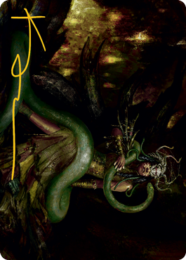 Saryth, the Viper's Fang Art Card (Gold-Stamped Signature) [Innistrad: Midnight Hunt Art Series] | Cracking-Singles