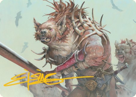 Gnoll Art Card (Gold-Stamped Signature) [Dungeons & Dragons: Adventures in the Forgotten Realms Art Series] | Cracking-Singles