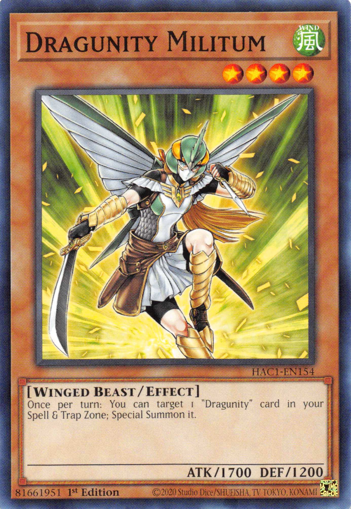 Dragunity Militum [HAC1-EN154] Common | Cracking-Singles