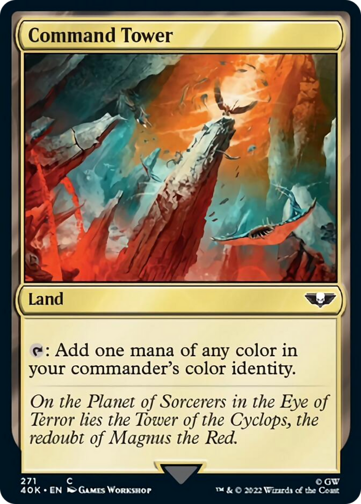 Command Tower (271) (Surge Foil) [Universes Beyond: Warhammer 40,000] | Cracking-Singles