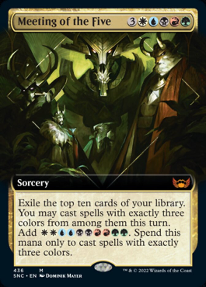 Meeting of the Five (Extended Art) [Streets of New Capenna] | Cracking-Singles