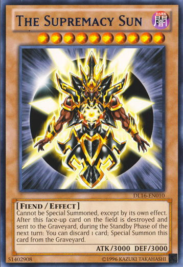 The Supremacy Sun (Blue) [DL16-EN010] Rare | Cracking-Singles