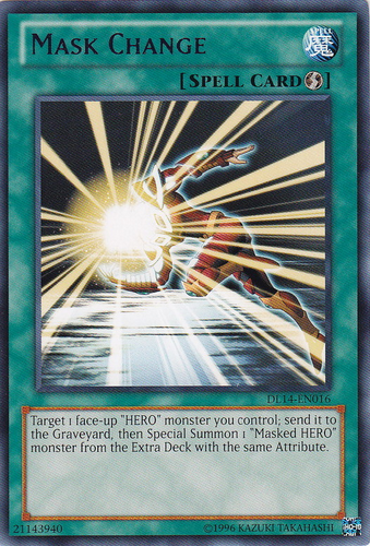 Mask Change (Blue) [DL14-EN016] Rare | Cracking-Singles