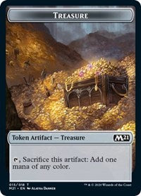 Treasure // Zombie Double-sided Token [Core Set 2021 Tokens] | Cracking-Singles