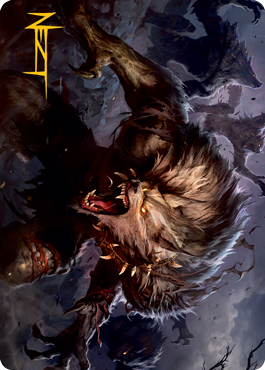 Village Reavers Art Card (Gold-Stamped Signature) [Innistrad: Midnight Hunt Art Series] | Cracking-Singles