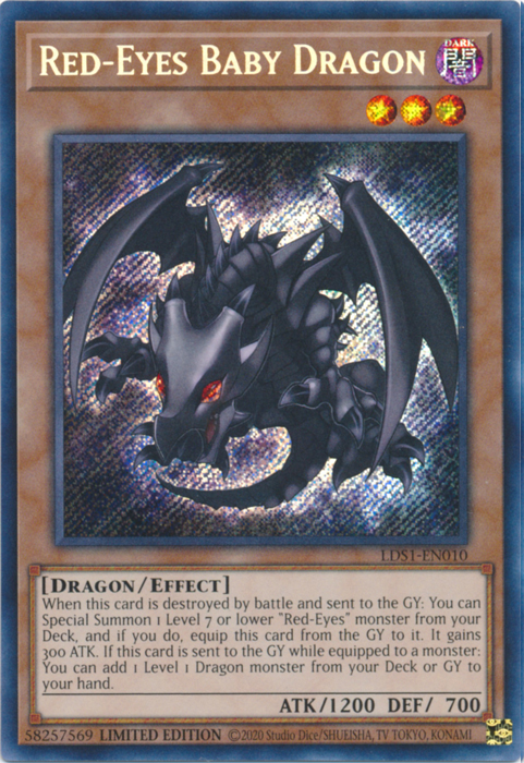 Red-Eyes Baby Dragon [LDS1-EN010] Secret Rare | Cracking-Singles