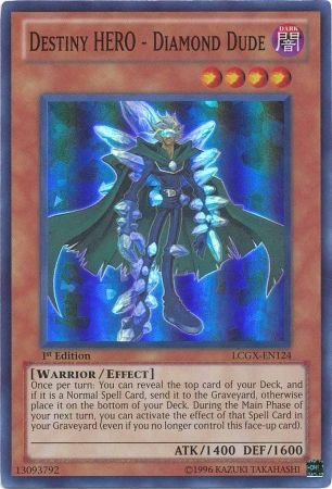 Destiny HERO - Diamond Dude [LCGX-EN124] Super Rare | Cracking-Singles