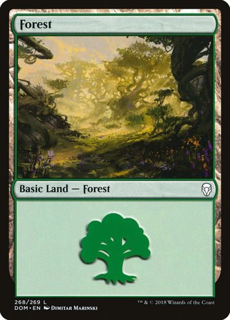 Forest (268) [Dominaria] | Cracking-Singles