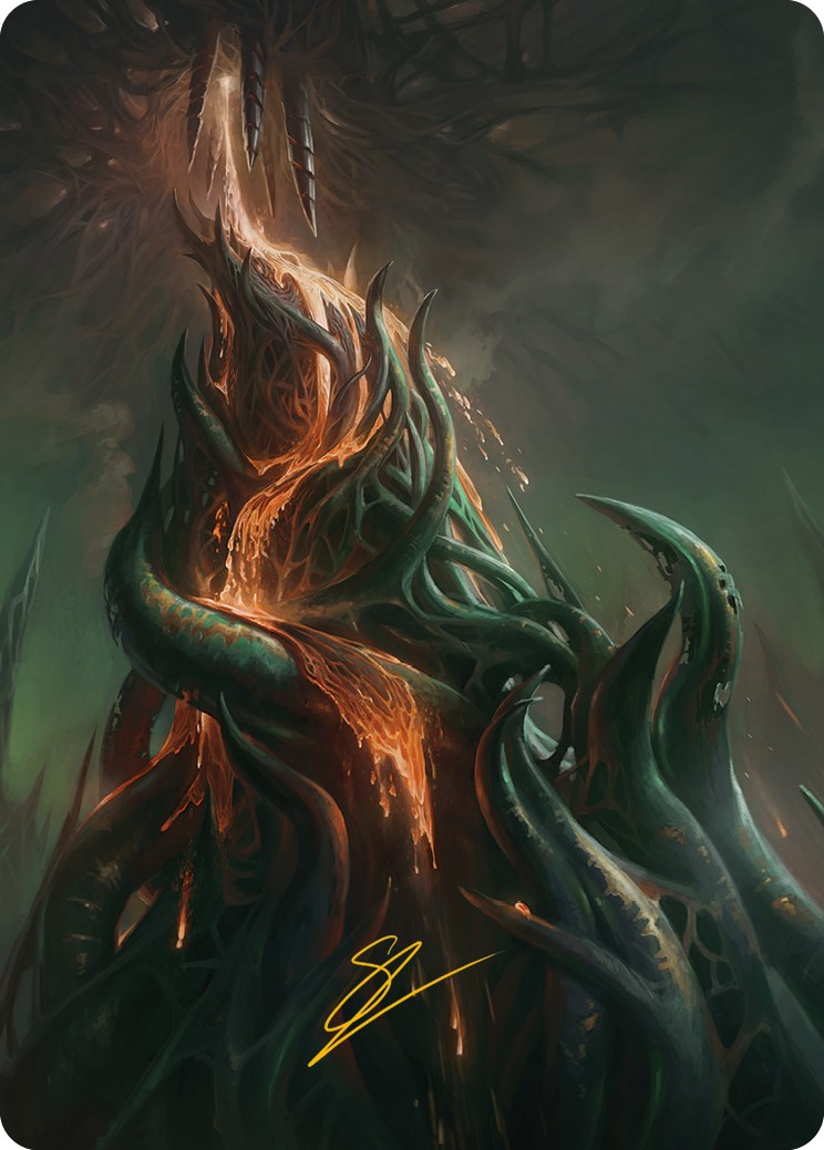 Copperline Gorge Art Card (Gold-Stamped Signature) [Phyrexia: All Will Be One Art Series] | Cracking-Singles