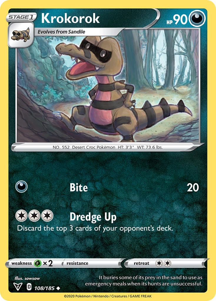 Krokorok (108/185) [Sword & Shield: Vivid Voltage] | Cracking-Singles