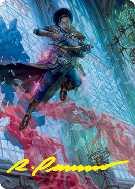 Kaya, Geist Hunter Art Card (Gold-Stamped Signature) [Innistrad: Crimson Vow Art Series] | Cracking-Singles
