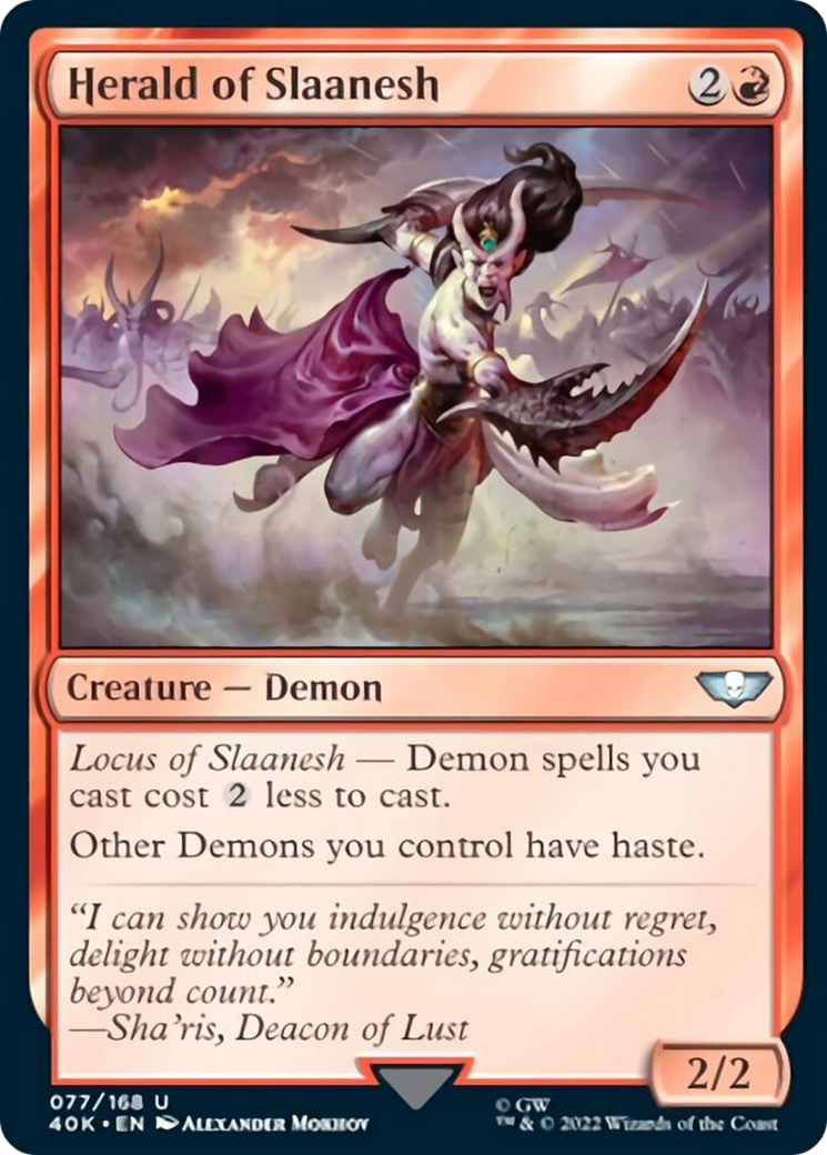 Herald of Slaanesh (Surge Foil) [Universes Beyond: Warhammer 40,000] | Cracking-Singles