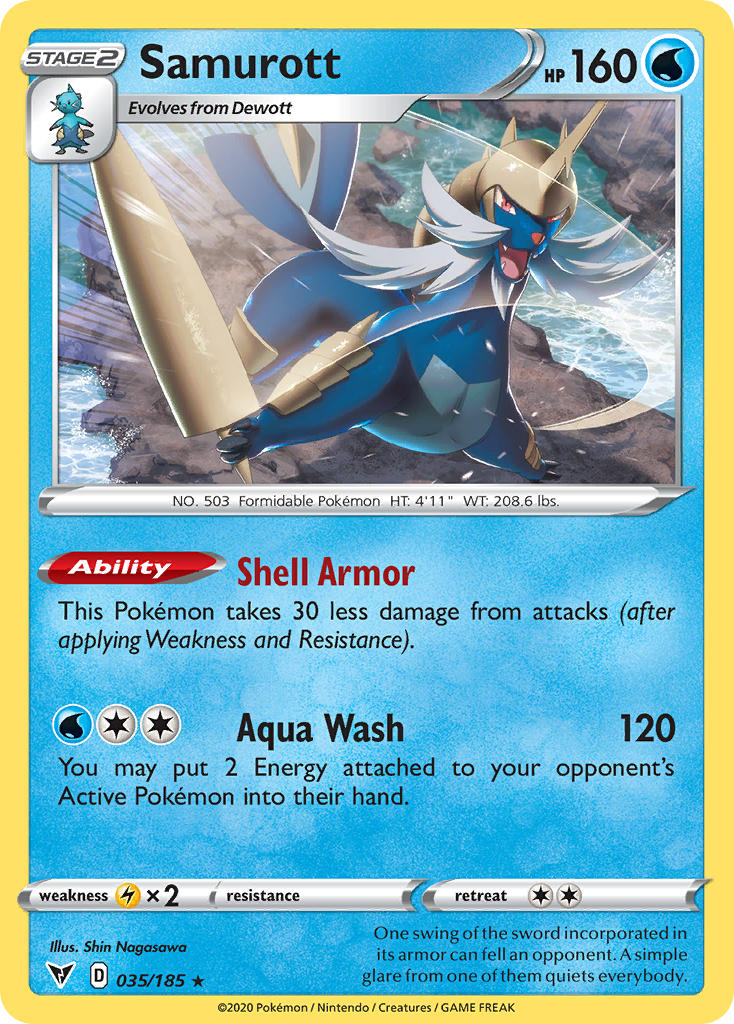 Samurott (035/185) [Sword & Shield: Vivid Voltage] | Cracking-Singles