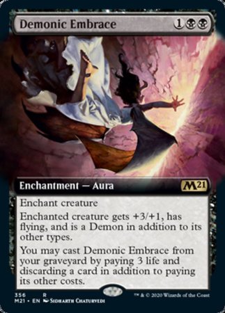 Demonic Embrace (Extended Art) [Core Set 2021] | Cracking-Singles