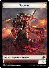 Soldier (007) // Angel Double-Sided Token [Phyrexia: All Will Be One Commander Tokens] | Cracking-Singles