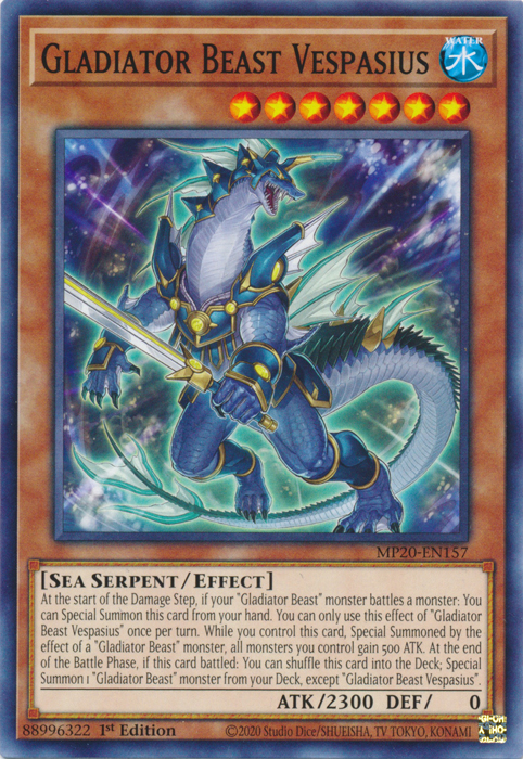 Gladiator Beast Vespasius [MP20-EN157] Common | Cracking-Singles