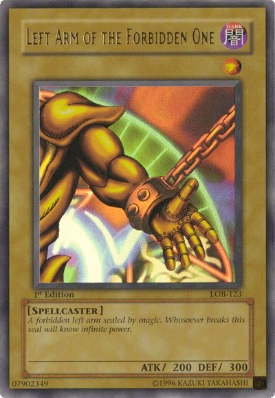Left Arm of the Forbidden One [LOB-123] Ultra Rare | Cracking-Singles
