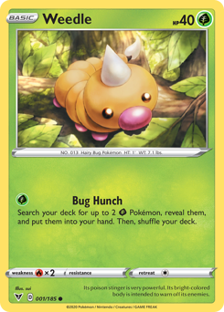 Weedle (001/185) [Sword & Shield: Vivid Voltage] | Cracking-Singles