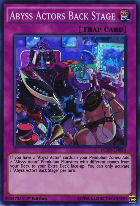 Abyss Actors Back Stage [DESO-EN028] Super Rare | Cracking-Singles