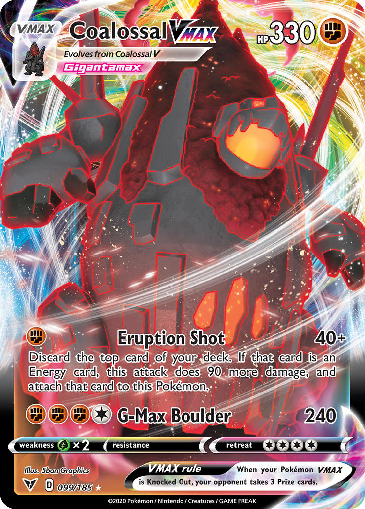 Coalossal VMAX (099/185) [Sword & Shield: Vivid Voltage] | Cracking-Singles