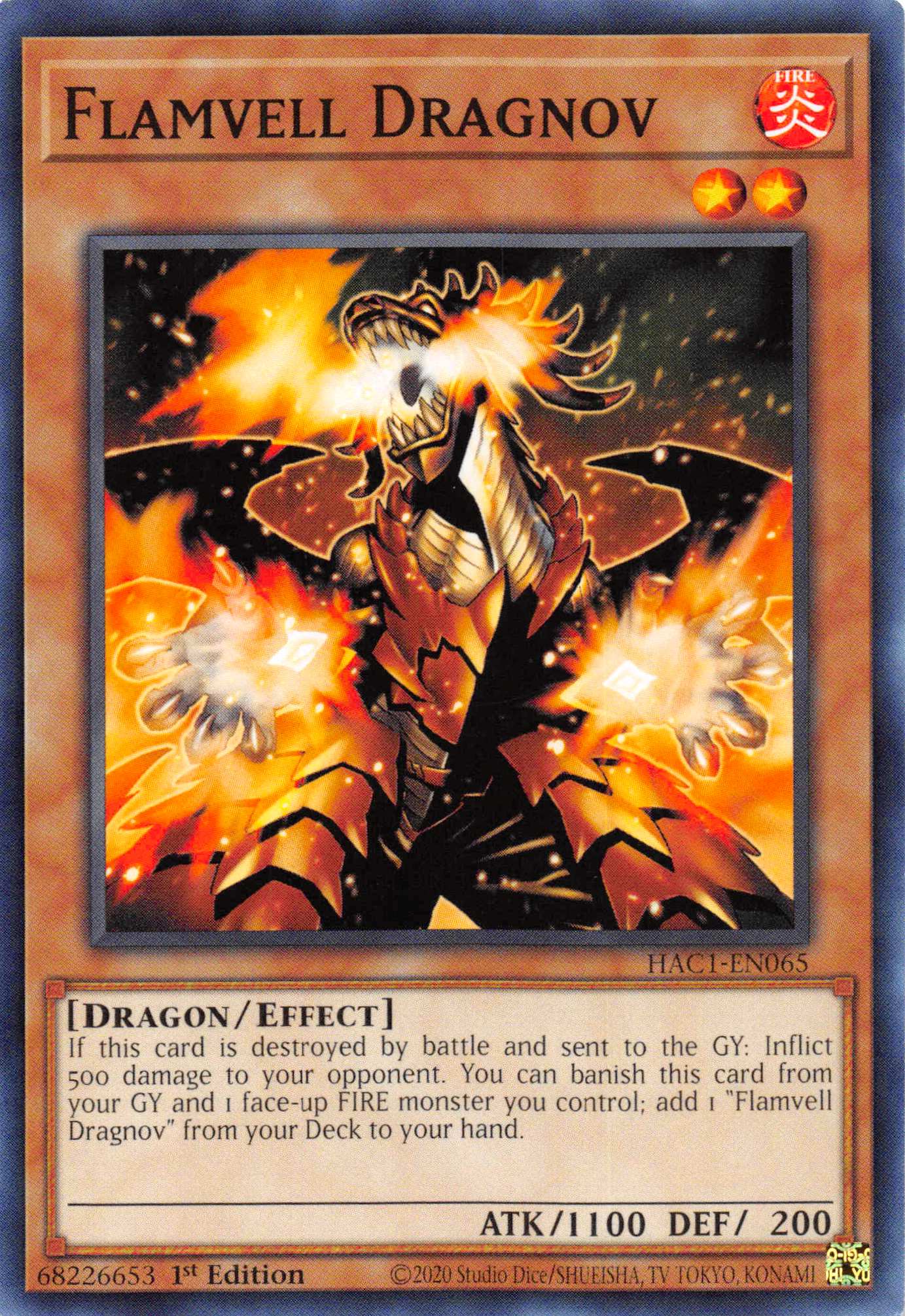 Flamvell Dragnov [HAC1-EN065] Common | Cracking-Singles