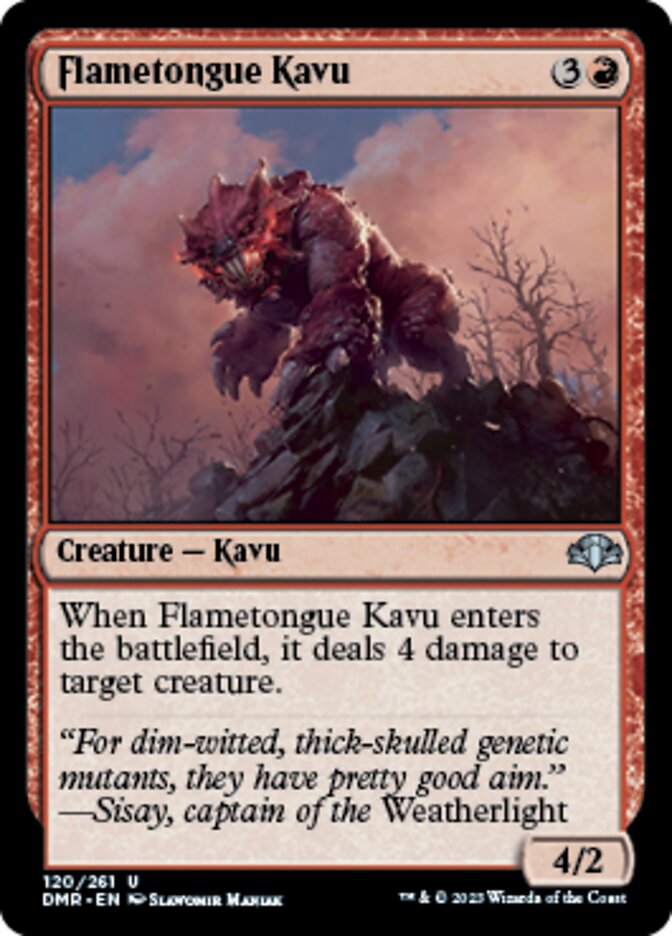 Flametongue Kavu [Dominaria Remastered] | Cracking-Singles