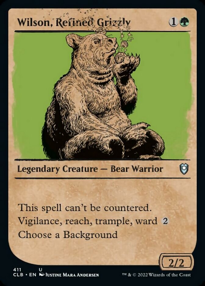 Wilson, Refined Grizzly (Showcase) [Commander Legends: Battle for Baldur's Gate] | Cracking-Singles