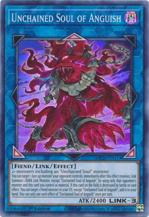 Unchained Soul of Anguish [MP20-EN174] Super Rare | Cracking-Singles