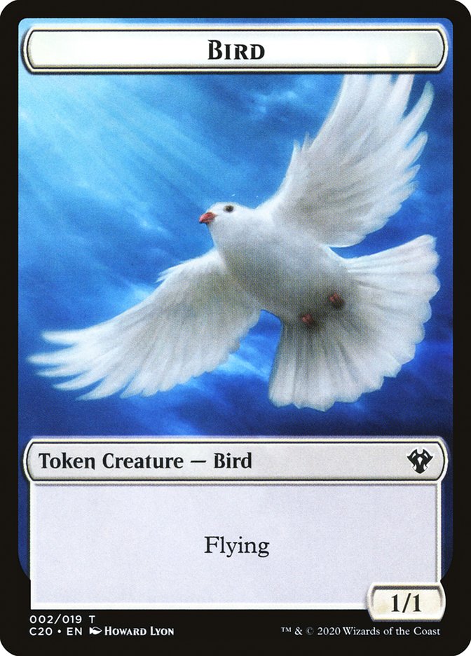 Bird // Dinosaur Cat Token [Commander 2020] | Cracking-Singles