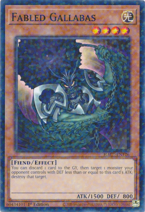 Fabled Gallabas (Duel Terminal) [HAC1-EN126] Common | Cracking-Singles