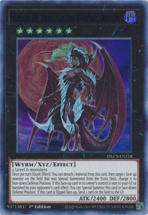Number 24: Dragulas the Vampiric Dragon (Blue) [DLCS-EN118] Ultra Rare | Cracking-Singles