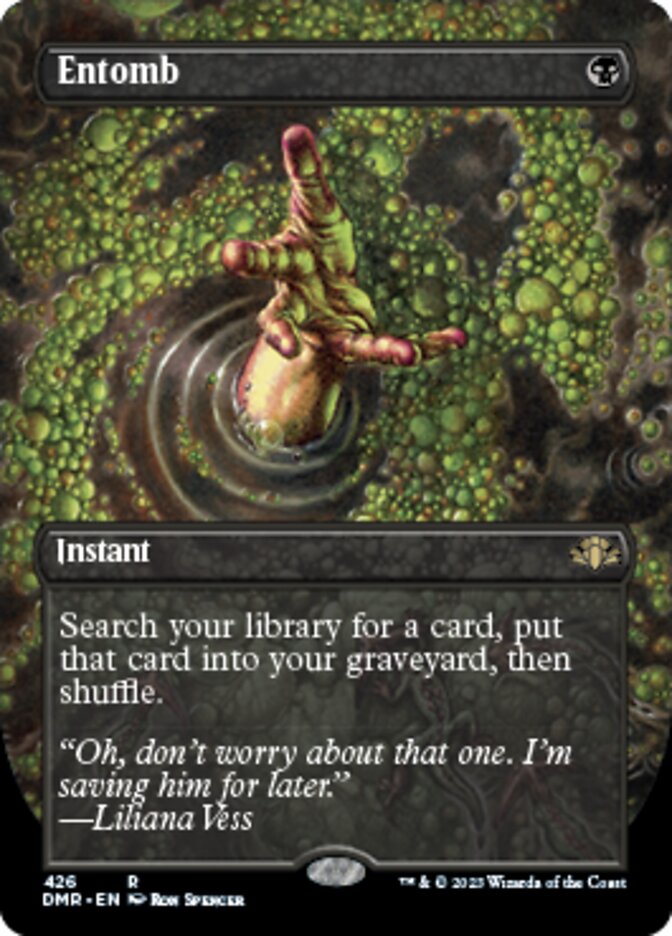 Entomb (Borderless Alternate Art) [Dominaria Remastered] | Cracking-Singles