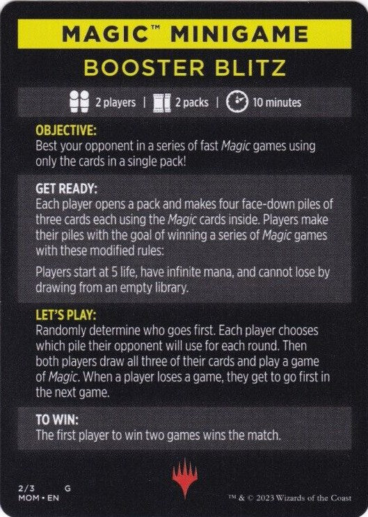 Booster Blitz (Magic Minigame) [March of the Machine Minigame] | Cracking-Singles