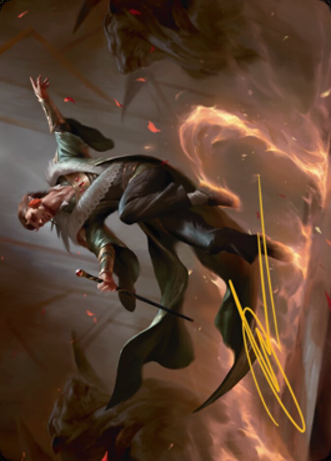 Fleetfoot Dancer Art Card (Gold-Stamped Signature) [Streets of New Capenna Art Series] | Cracking-Singles