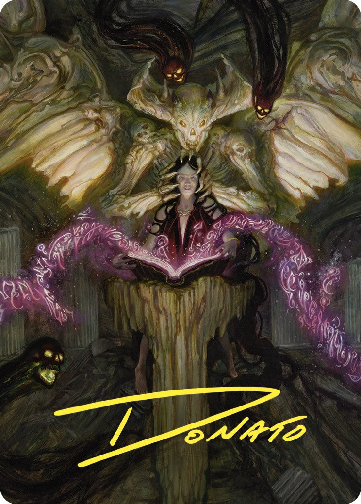 Demonic Tutor Art Card (Gold-Stamped Signature) [Commander Masters Art Series] | Cracking-Singles