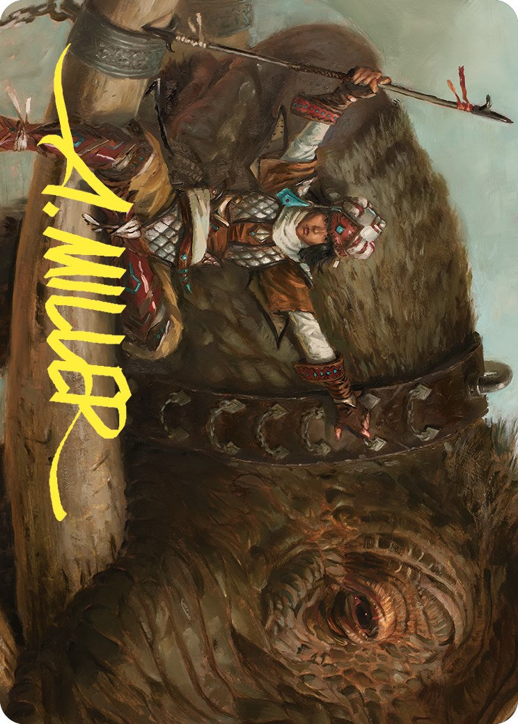 Tuskguard Captain Art Card (Gold-Stamped Signature) [Commander Masters Art Series] | Cracking-Singles