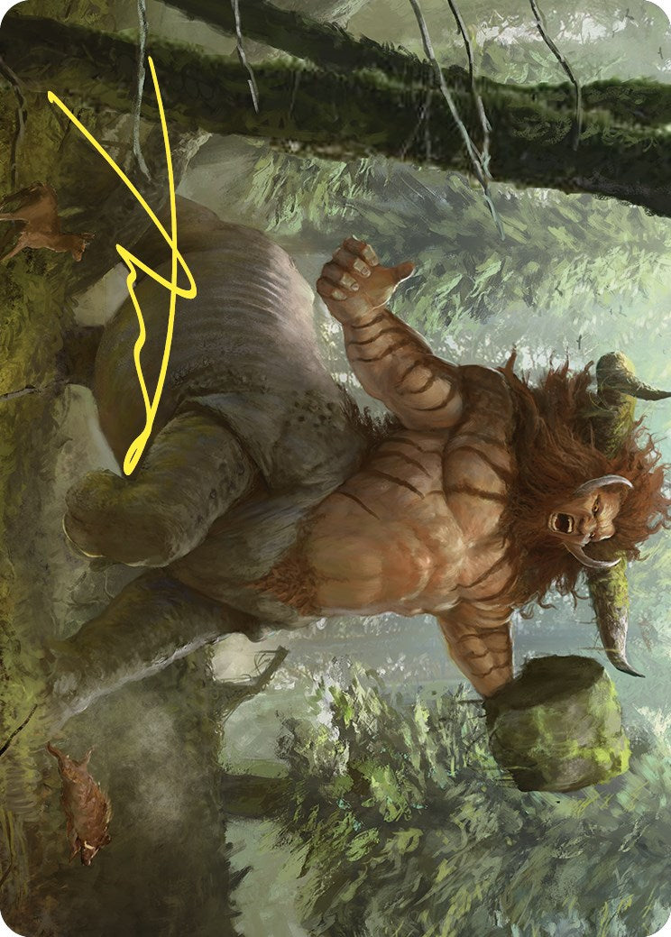 Stonehoof Chieftain Art Card (Gold-Stamped Signature) [Commander Masters Art Series] | Cracking-Singles
