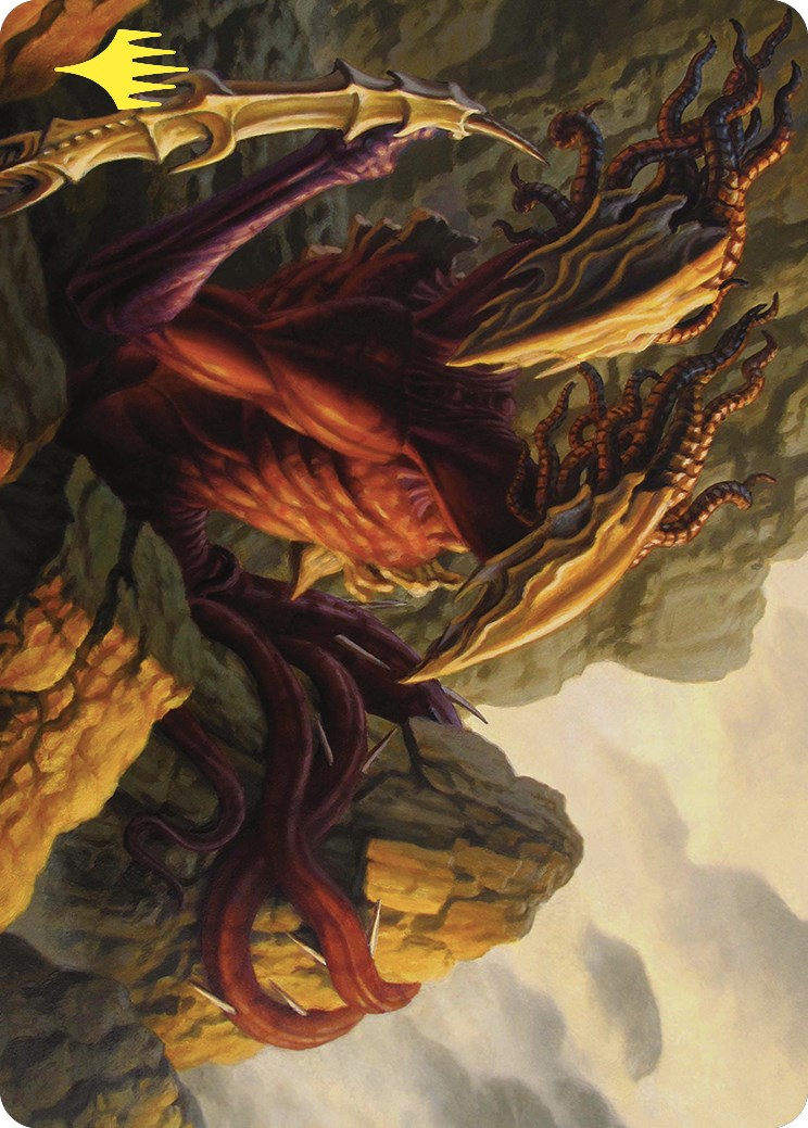 Two-Headed Sliver Art Card (Gold-Stamped) [Commander Masters Art Series] | Cracking-Singles